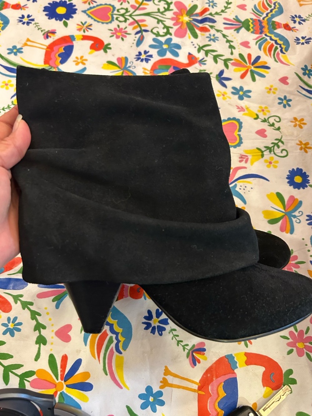 STEVE MADDEN Black Suede SLOUCHY Women’s Ankle Boots - Classic Style
